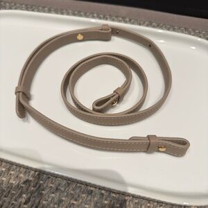 Polene Beige Leather Adjustable Strap with Gold Hardware